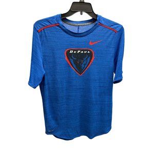Nike DePaul Blue Demons Dri-Fit Curved Hem T-Shirt Medium